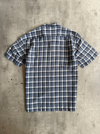 Yves Saint Laurent Tonal Blue Check SS Shirt