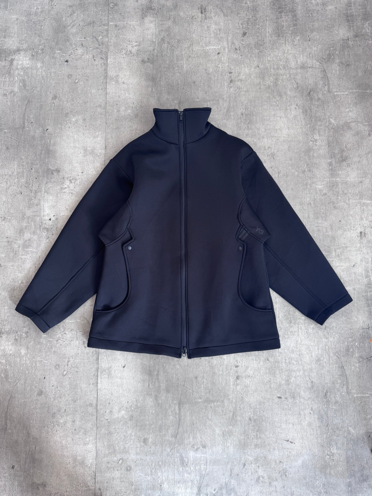 Adidas x Yohji Yamamoto Y-3 Black Nylon Structured Tech Jacket