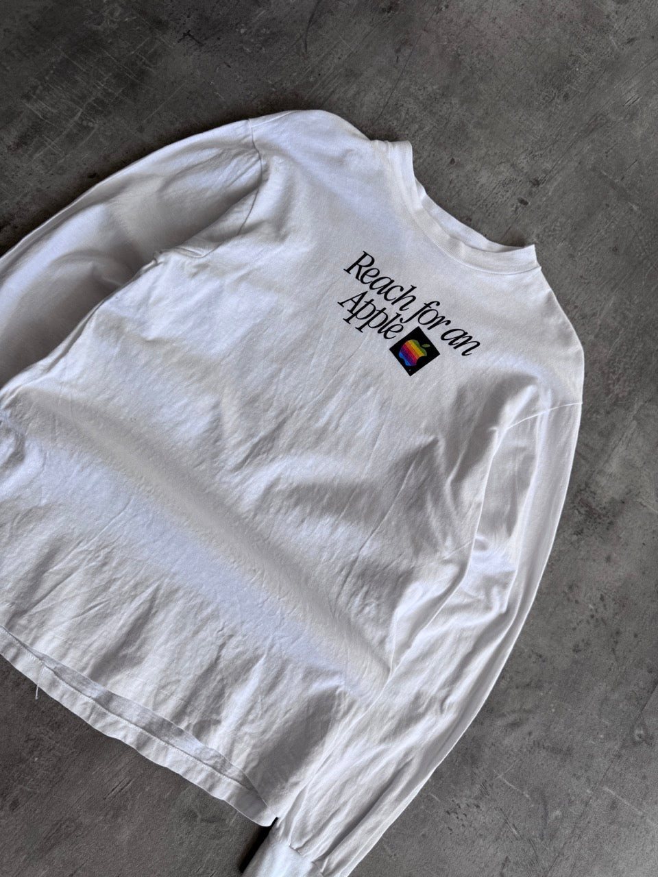 Reach For The Apple 80s Graphic Long Sleeve Tee