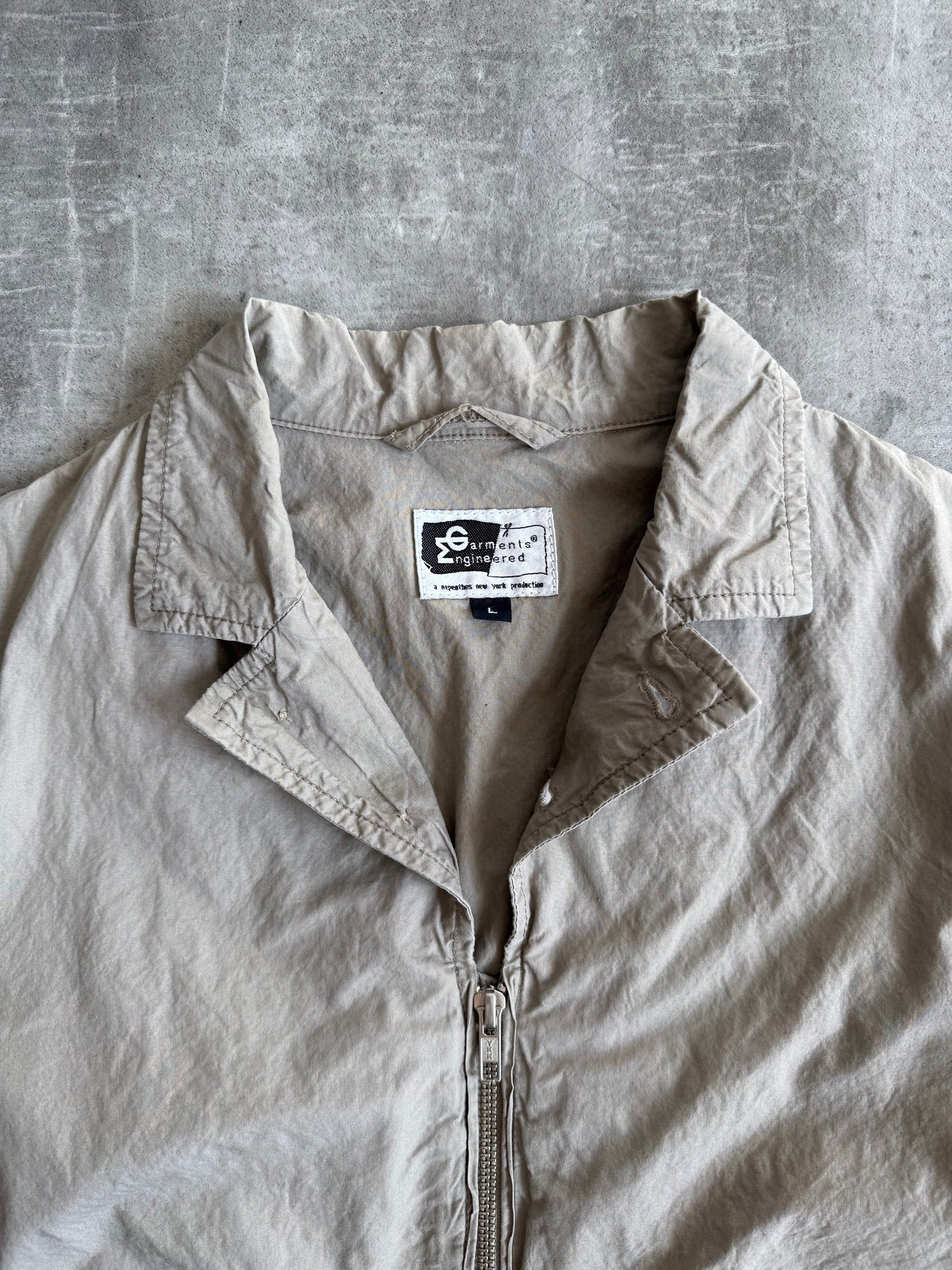 Engineered Garments Low Collar Khaki Bomber Jacket | Small, Multicoloured