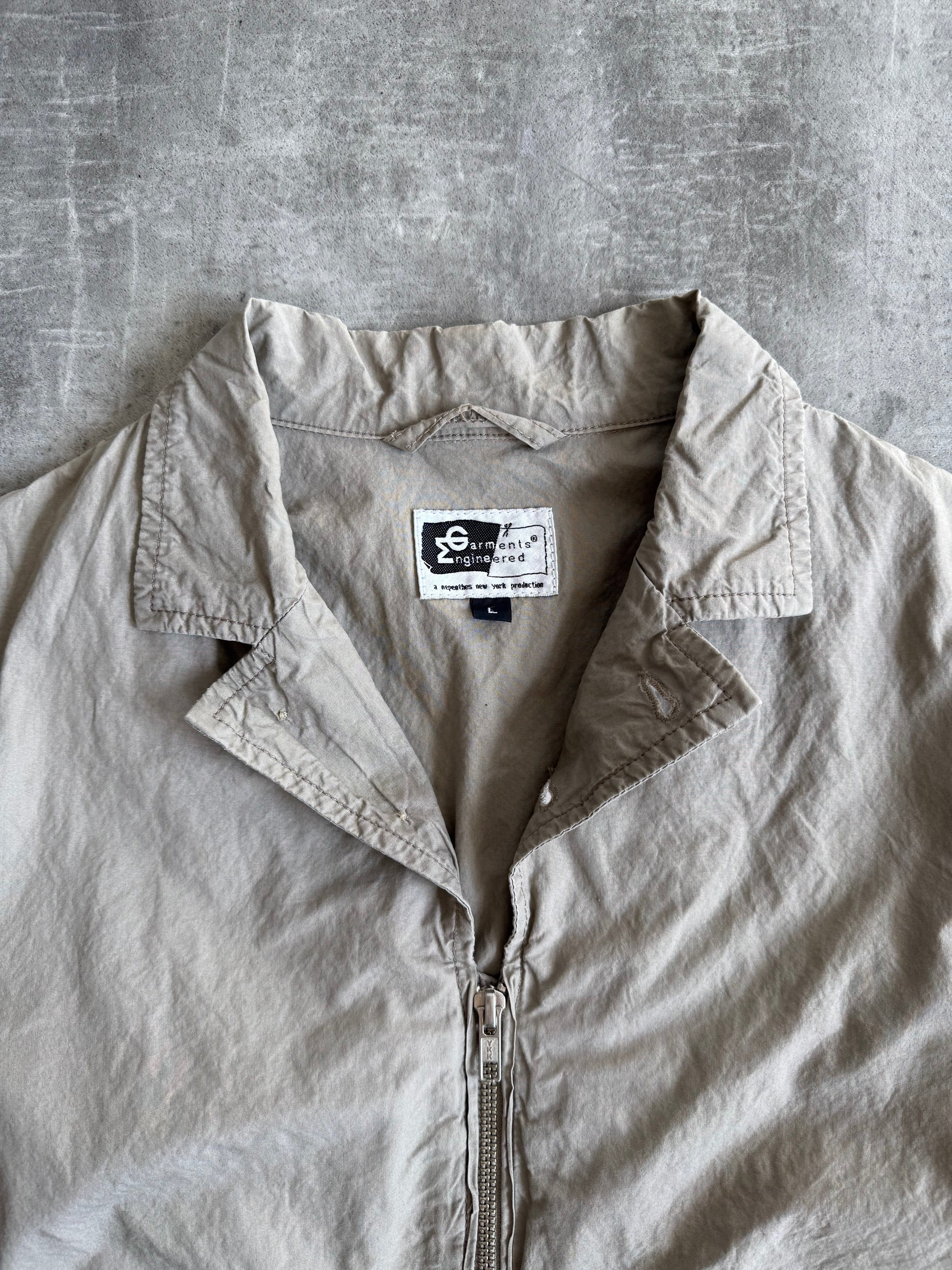 Engineered Garments Low Collar Khaki Bomber Jacket | Small, Multicoloured