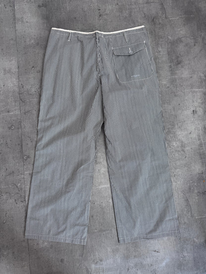 S/S 2000 Stone Island Drawstring Monochrome Stripe Flared Trousers