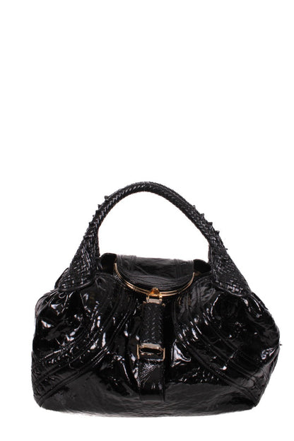 Fendi Crispe Vernice Spy Handbag Black | O/S, Black