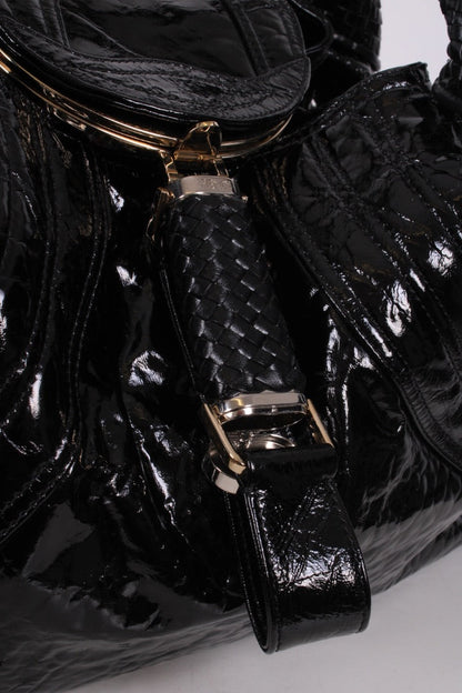 Fendi Crispe Vernice Spy Handbag Black | O/S, Black