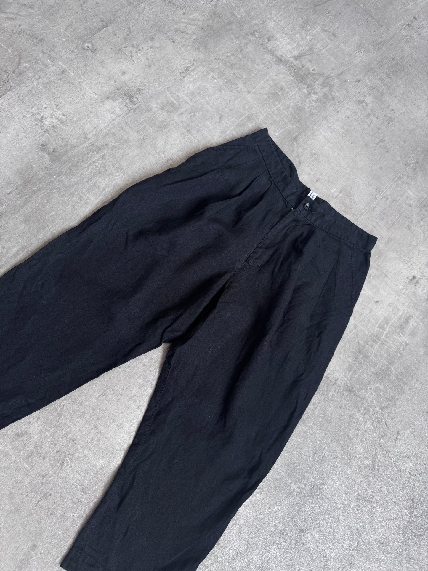 Comme Des Garçons Linen Pleated Capri's