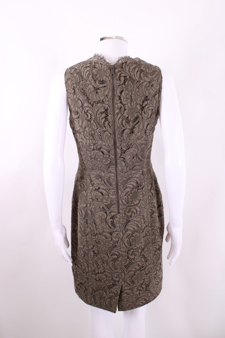 Burberry S/S Lace Dress Khaki 10 | Default Title, Khaki