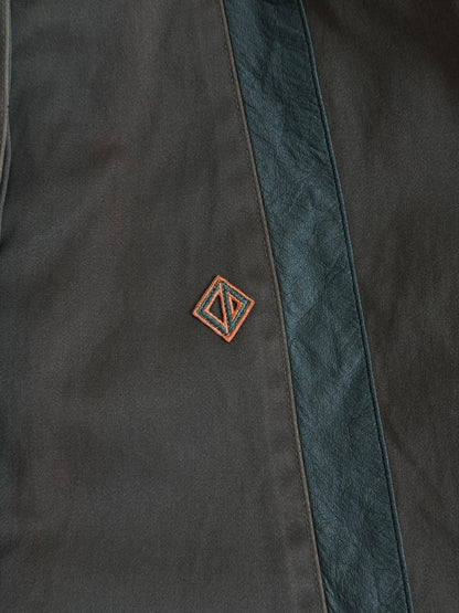 1980s Christian Dior Sports Leather Trim Batwing Sleeve Jacket