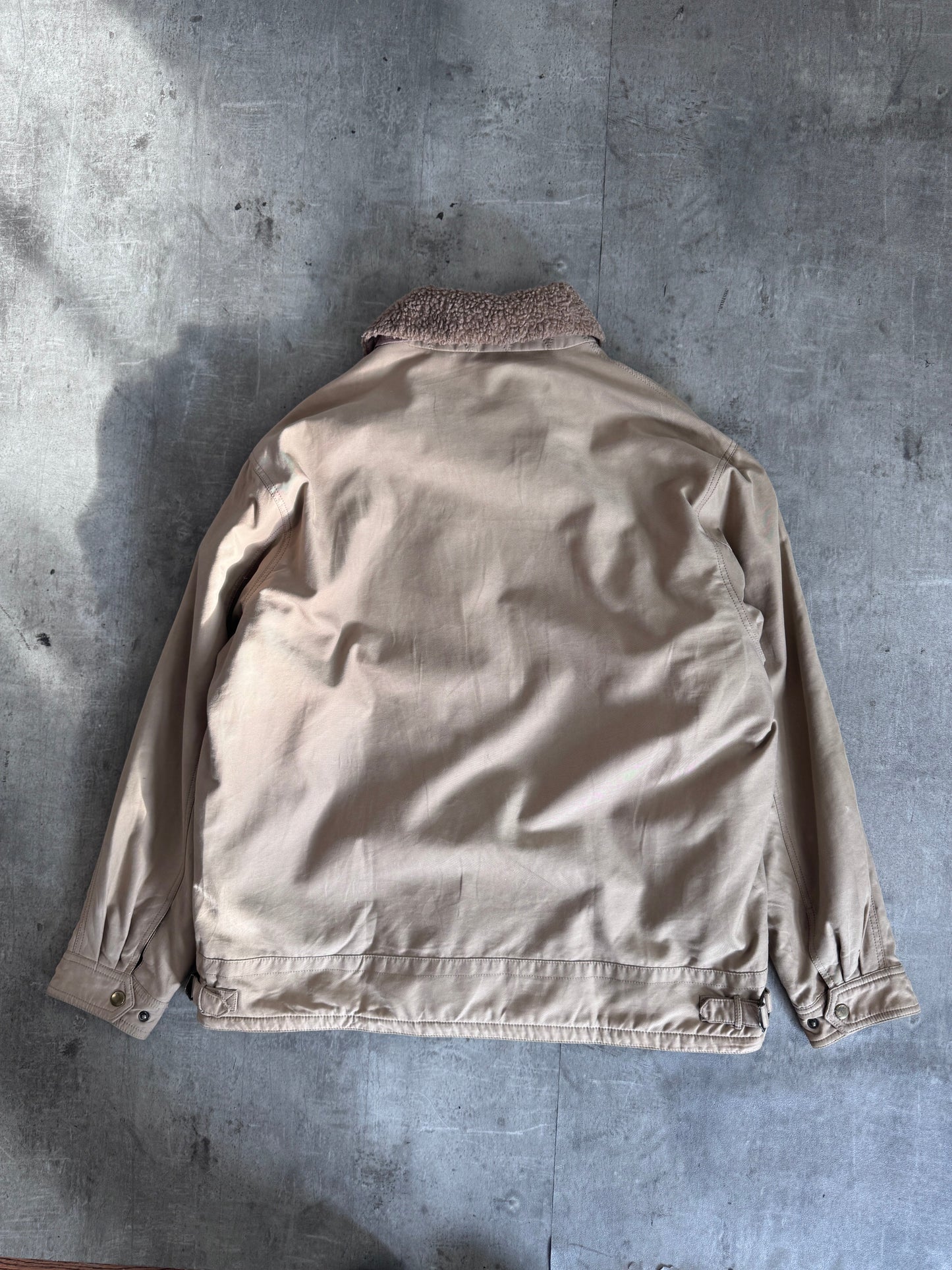 Pierre Balmain Khaki Lined Coat with Removable Collar