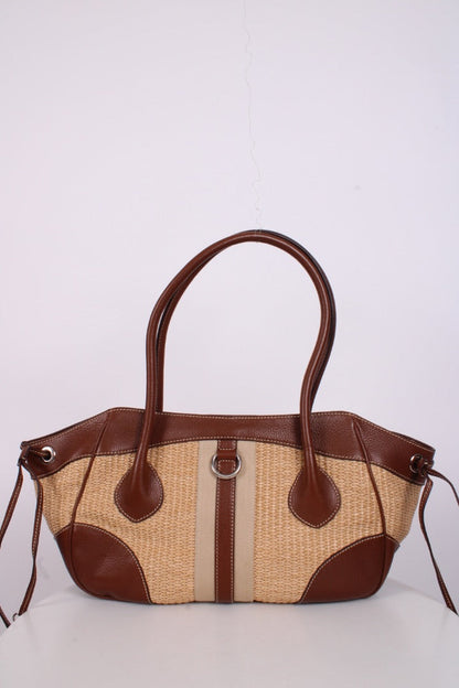 Prada Vitello Daino Straw Handbag Brown | O/S, Brown