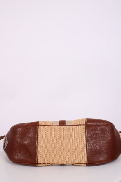 Prada Vitello Daino Straw Handbag Brown | O/S, Brown