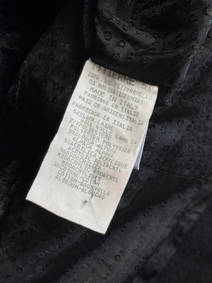 D&G Double Breasted Fur Collar Trench Coat