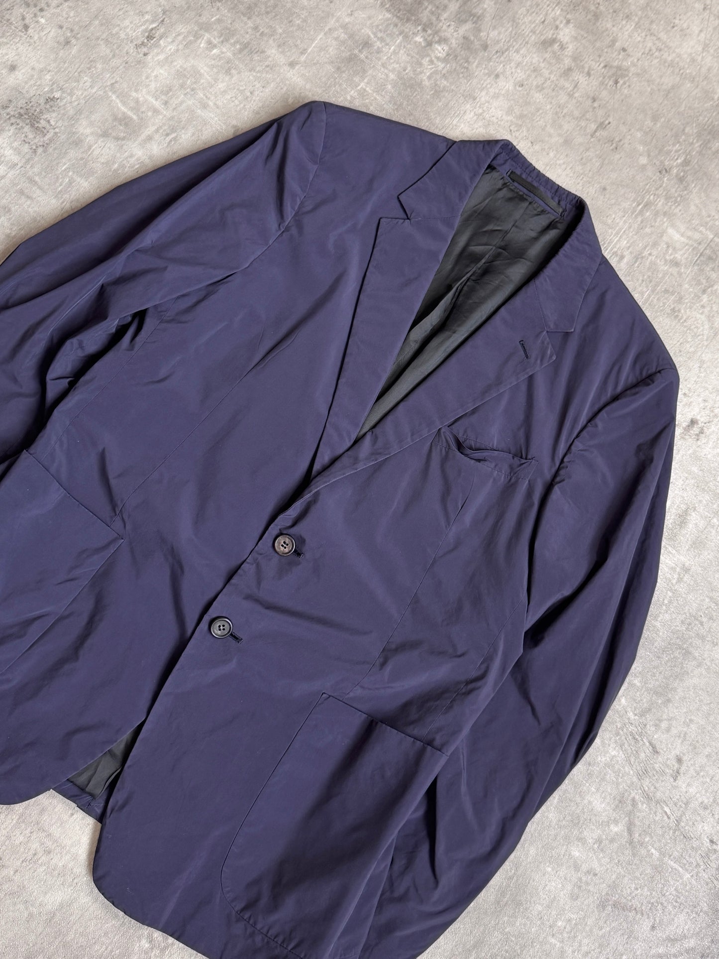 Prada Navy Padded Nylon Blazer