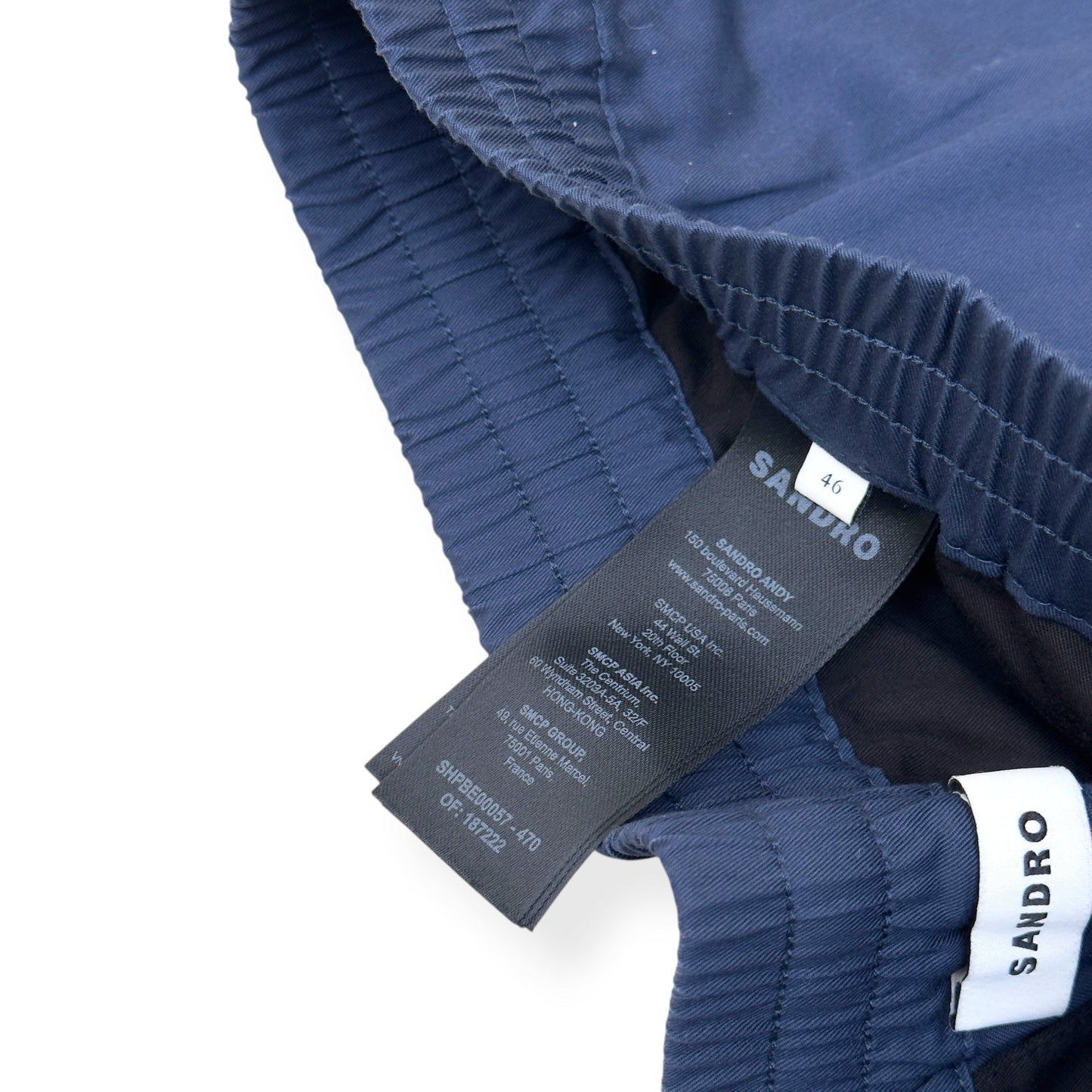 SANDRO PARIS COTTON SHORTS NAVY 46 / L | Large, Navy