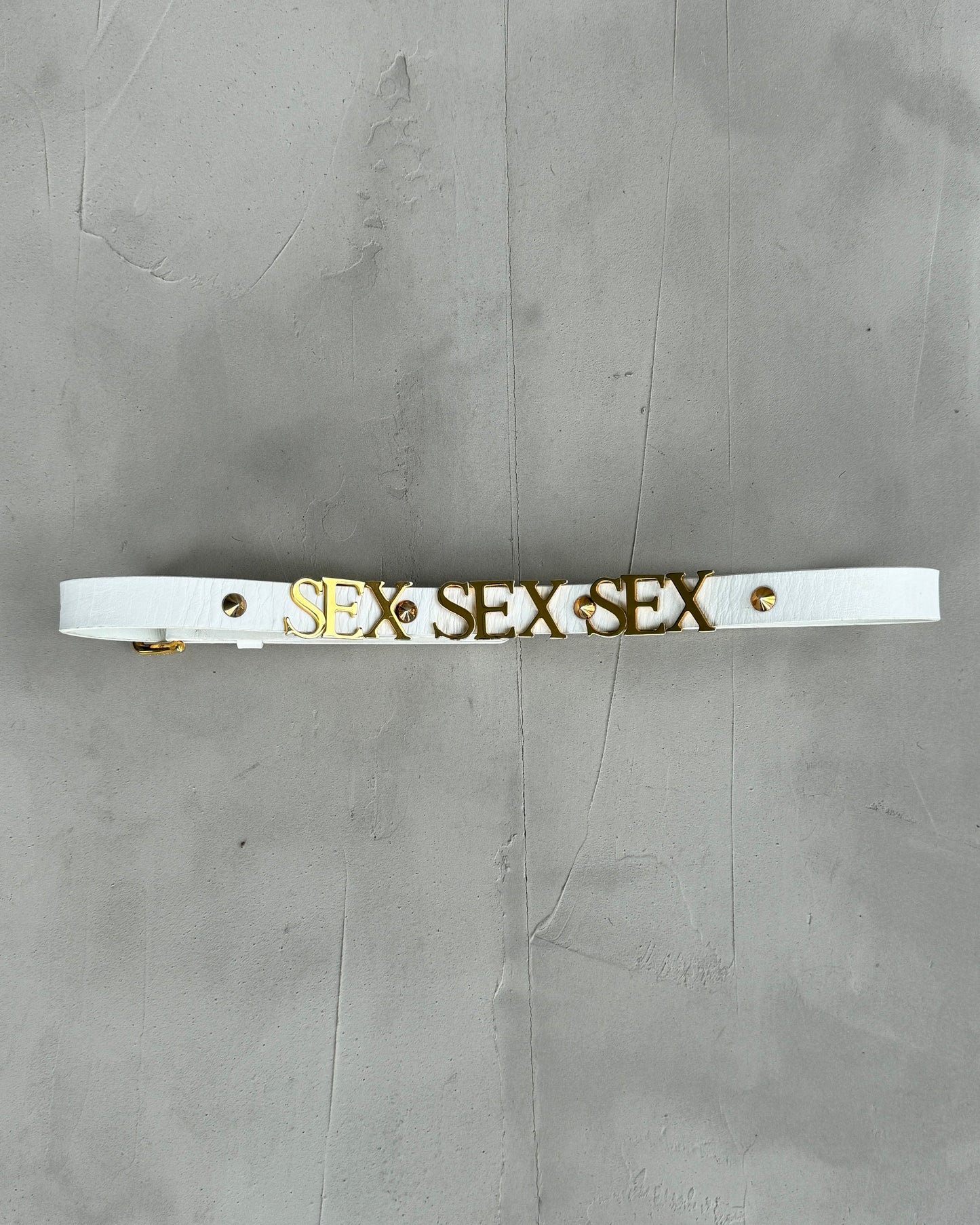 DOLCE AND GABBANA D&G SS03 LEATHER 'SEX' BELT