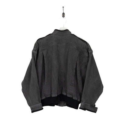 Hai Issey Miyake Cord Cropped Bomber Jacket