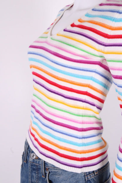 Richard Grand Cashmere knit V neck Multicoloured S | Small, Red