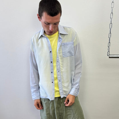 Vintage Blue Chard of London Translucent Shirt | Large, Blue