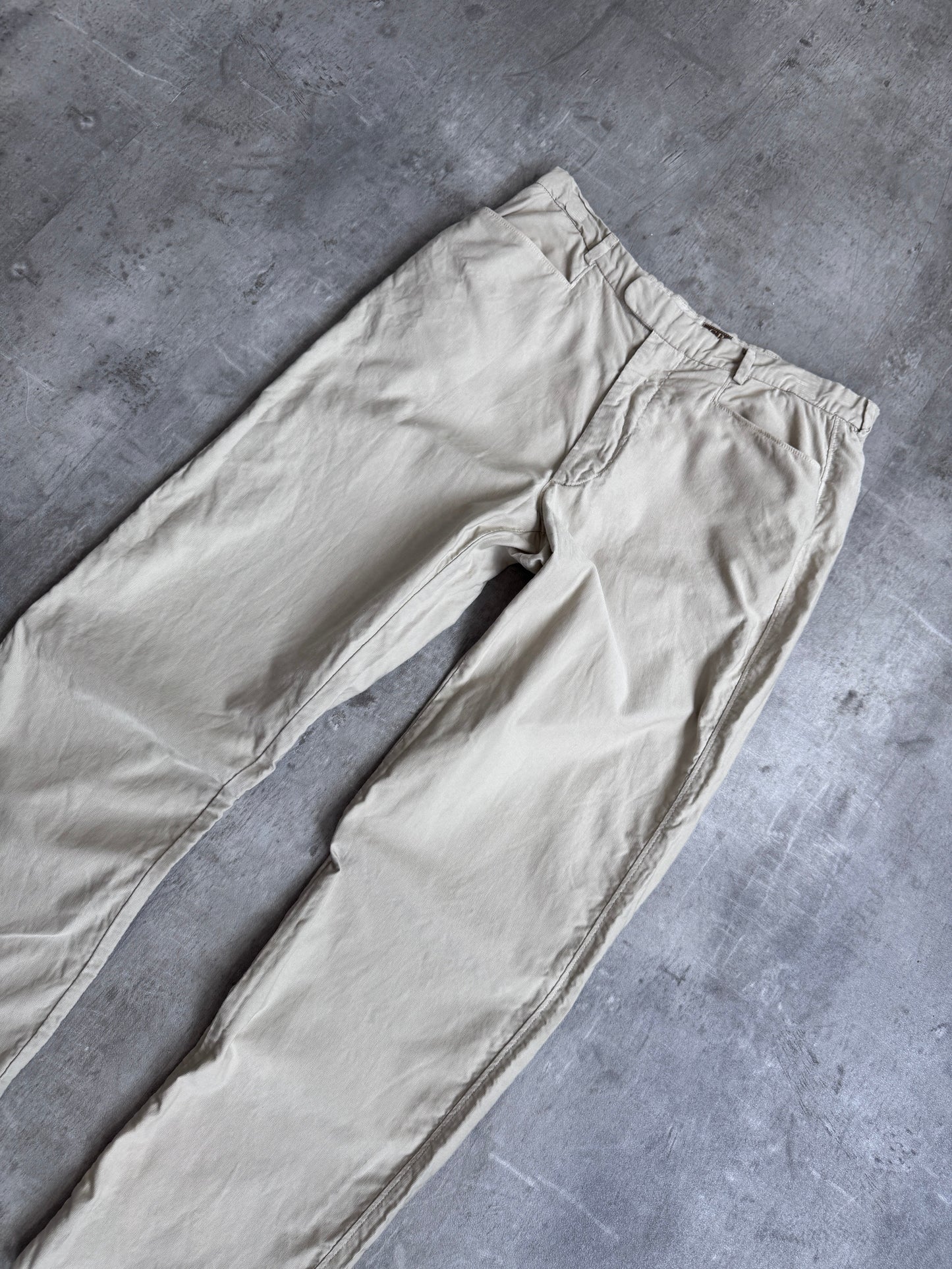1990s CP Company Beige Subtle Cord Trousers