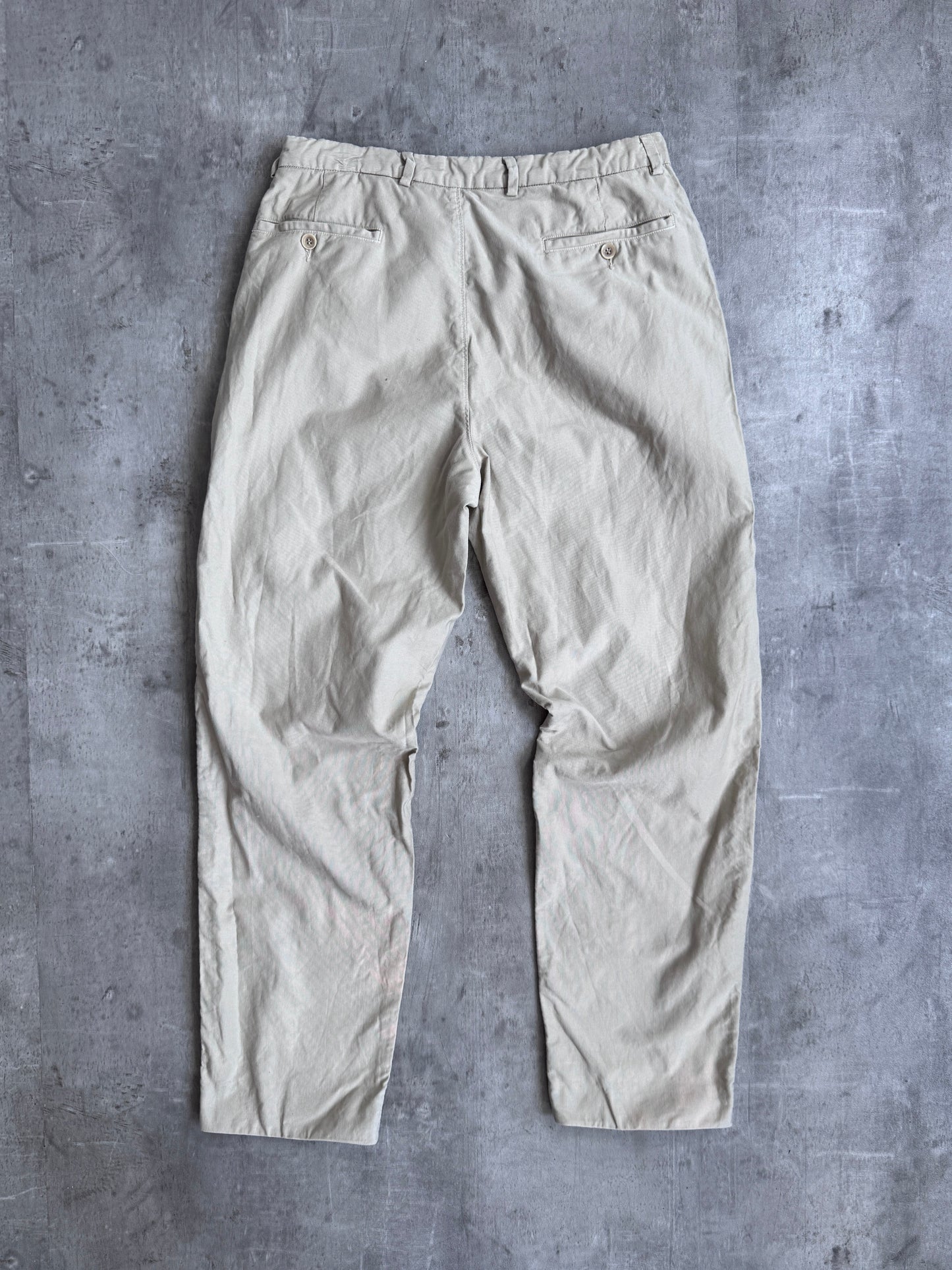 1990s CP Company Beige Subtle Cord Trousers