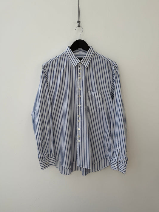Comme Des Garçon Homme Deux Double button Shirt | O/S, Blue/White