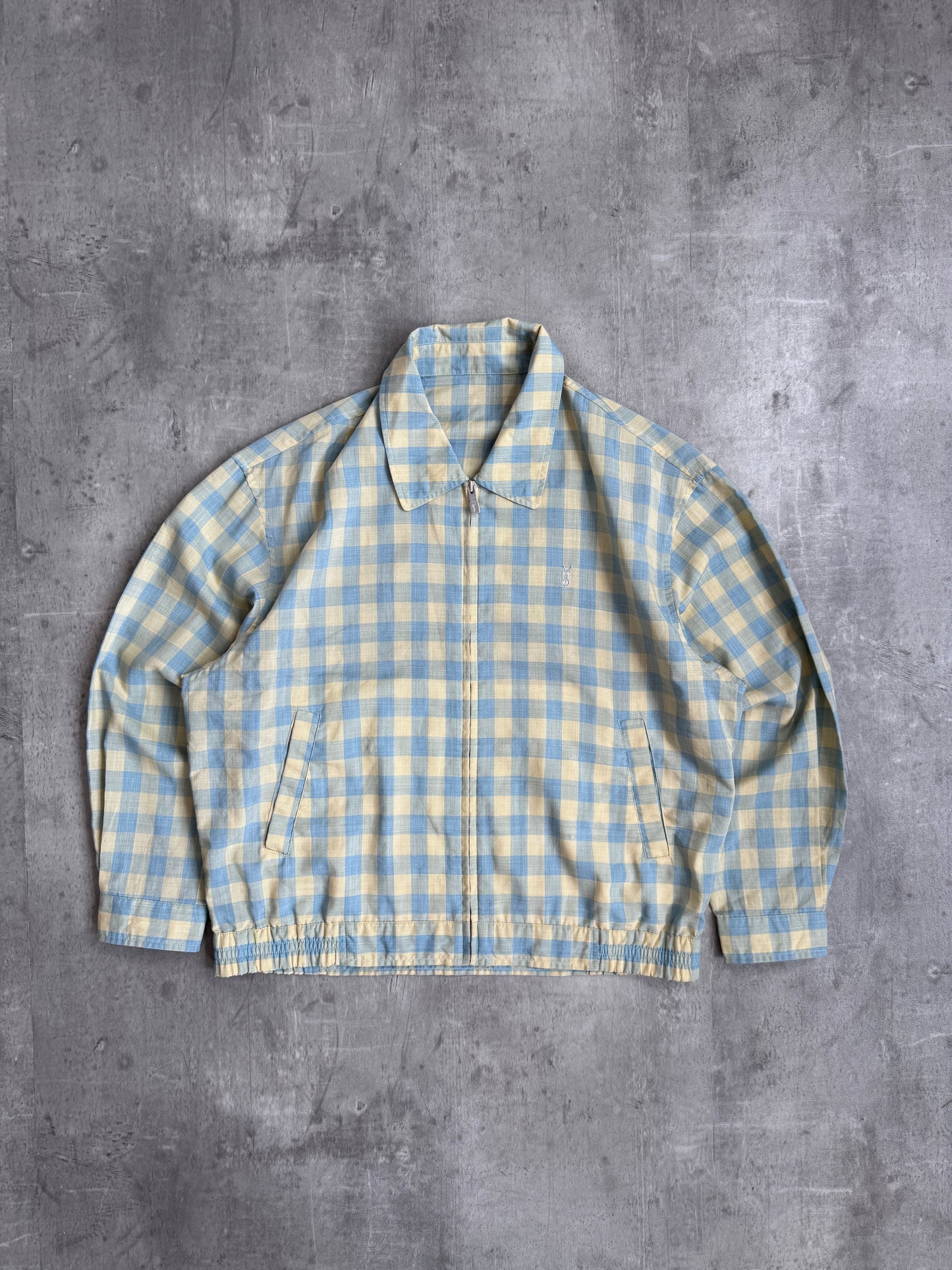 Yves Saint Laurent Two Tone Check Blouson
