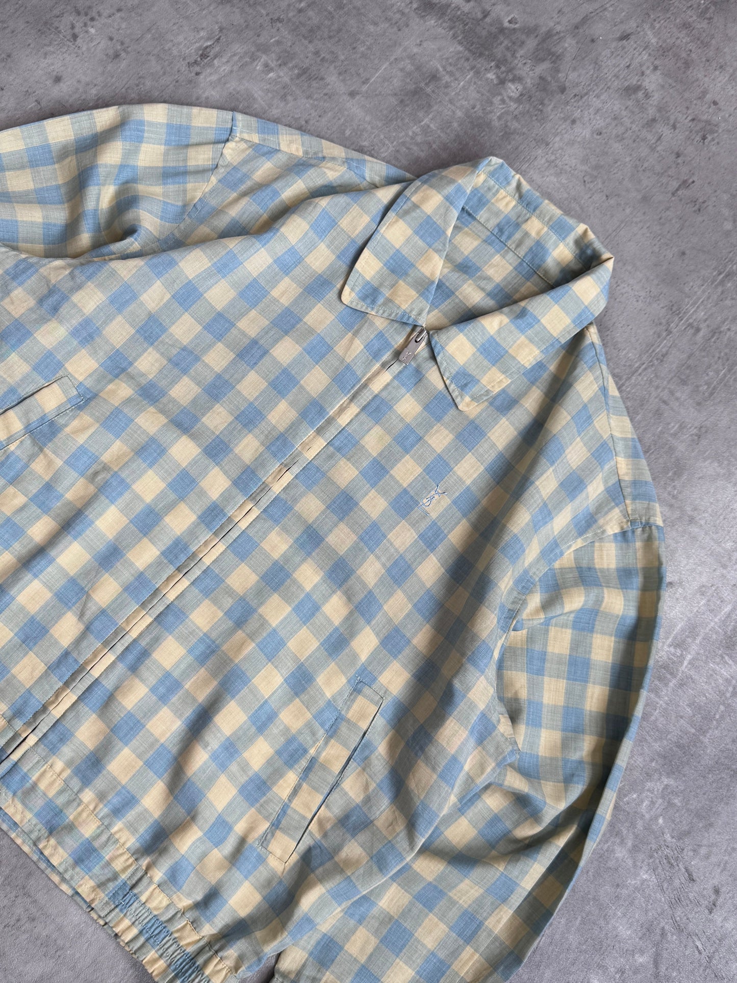 Yves Saint Laurent Two Tone Check Blouson