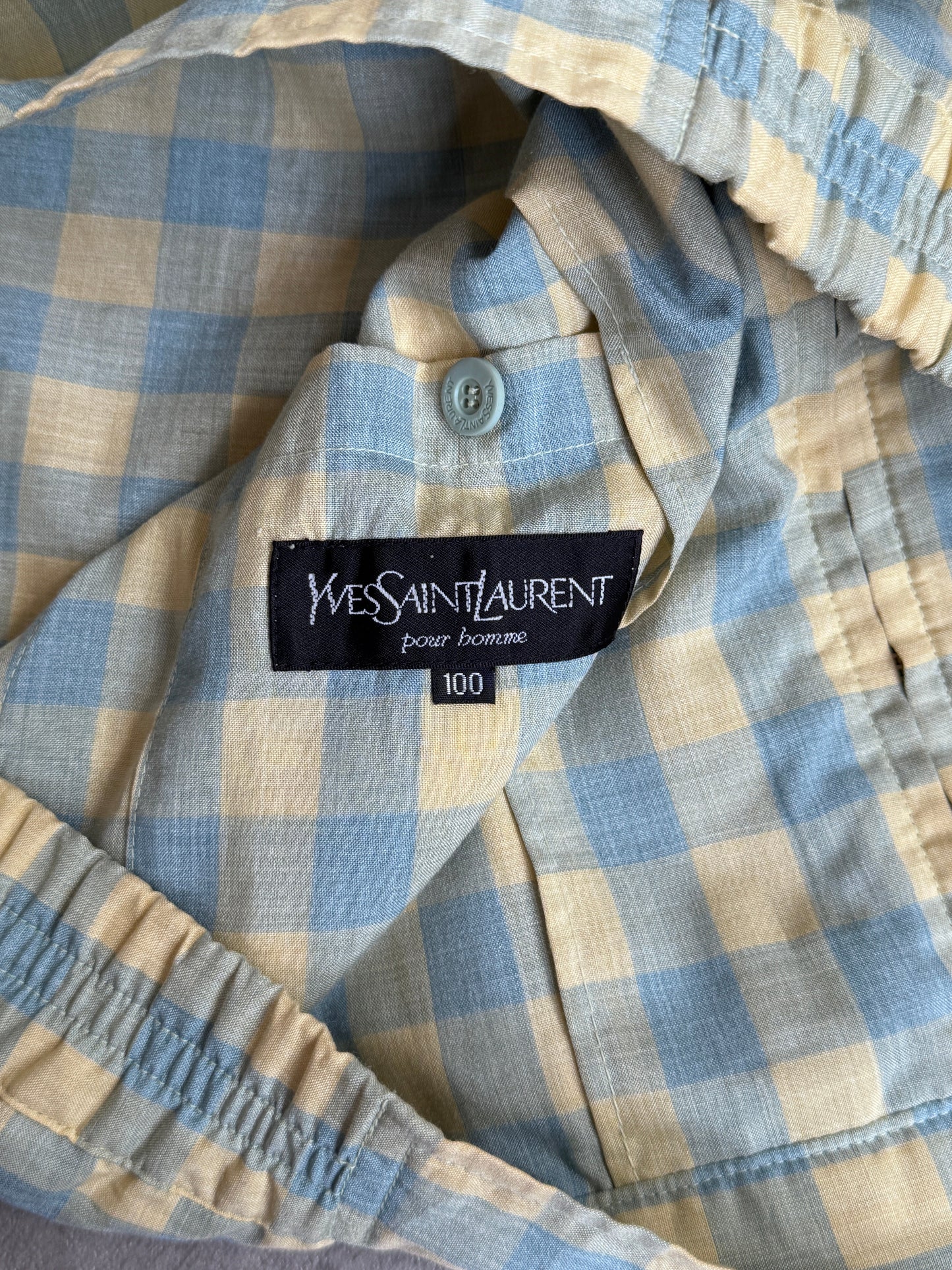 Yves Saint Laurent Two Tone Check Blouson