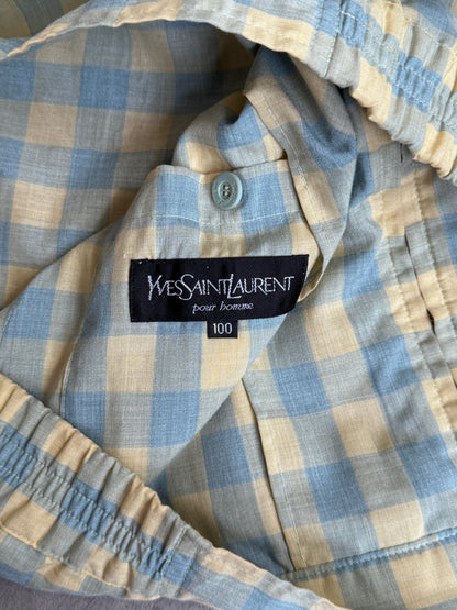 Yves Saint Laurent Two Tone Check Blouson