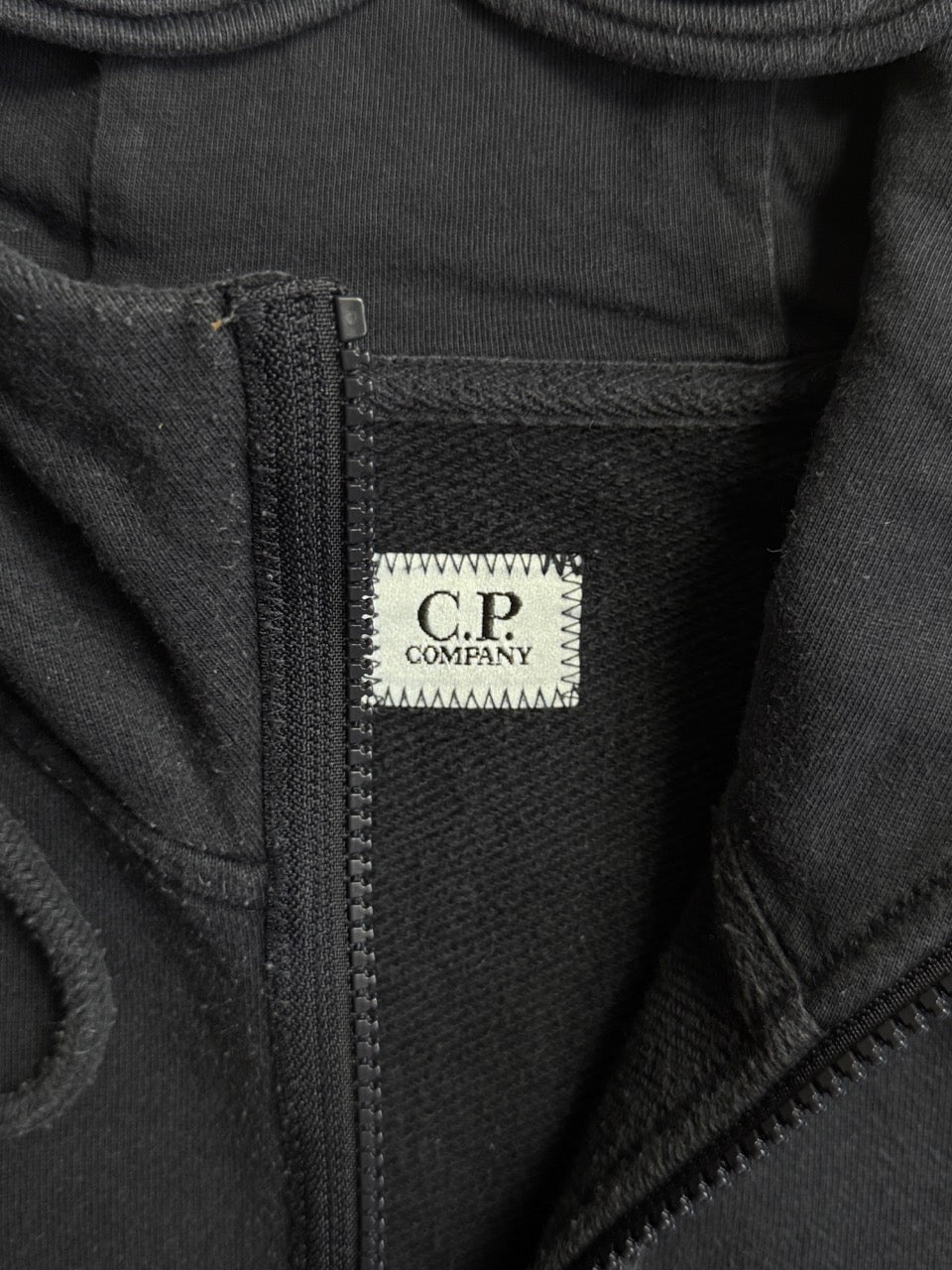A/W 2009 C.P. Company Washed Navy Cotton Zip Hoodie