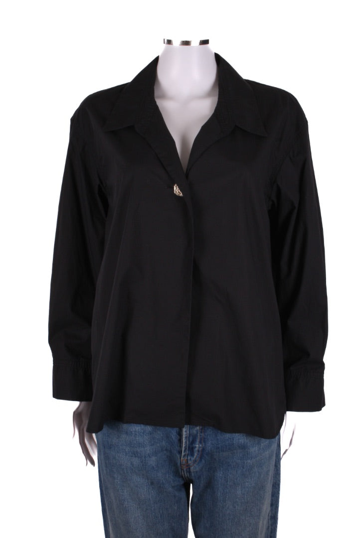 Sandro Gold Buckle Shirt Black M | Medium, Multicoloured