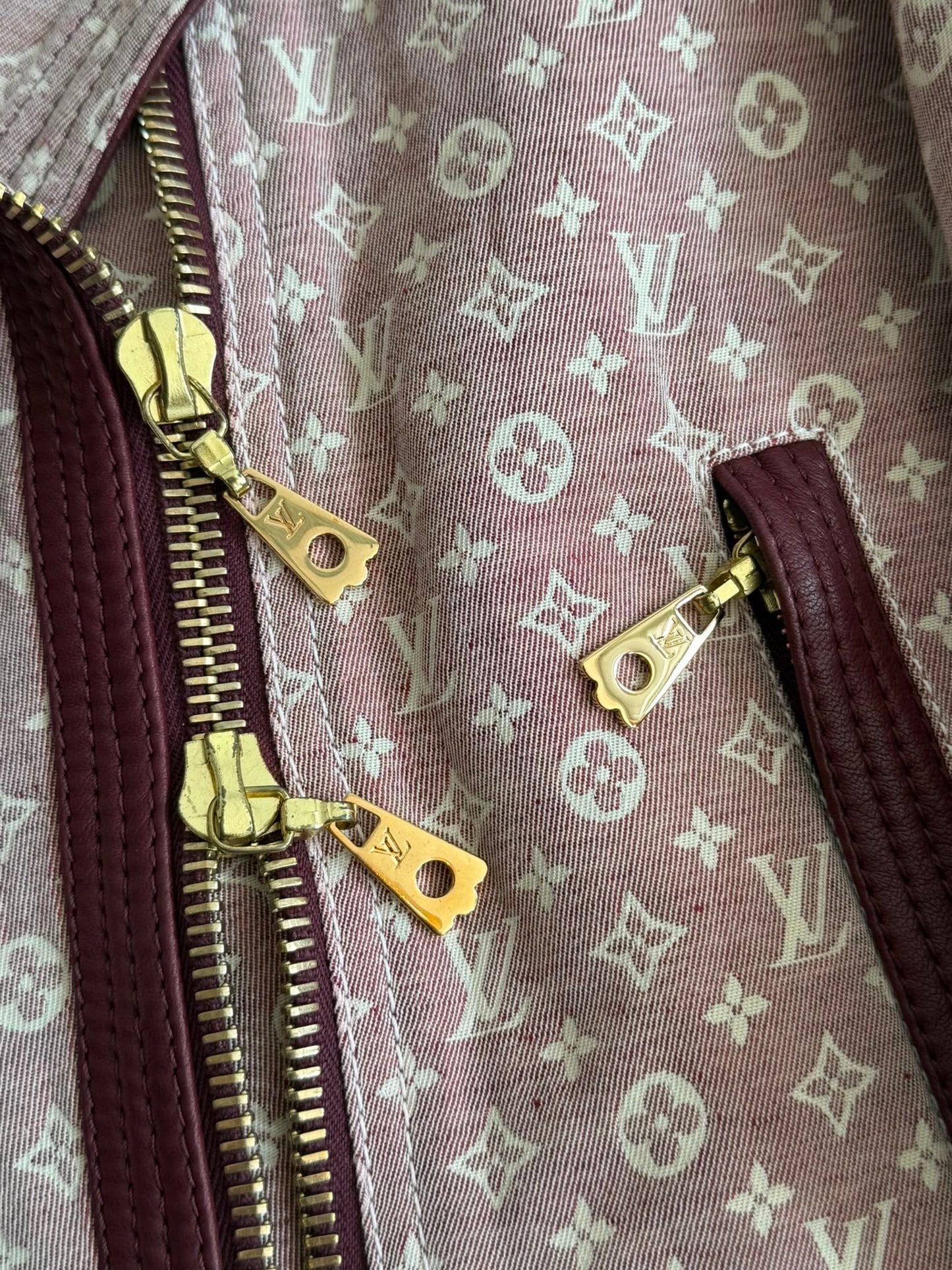 Louis Vuitton Lambskin Trim Dust Pink Monogram Biker Jacket | Extra Small, Pink
