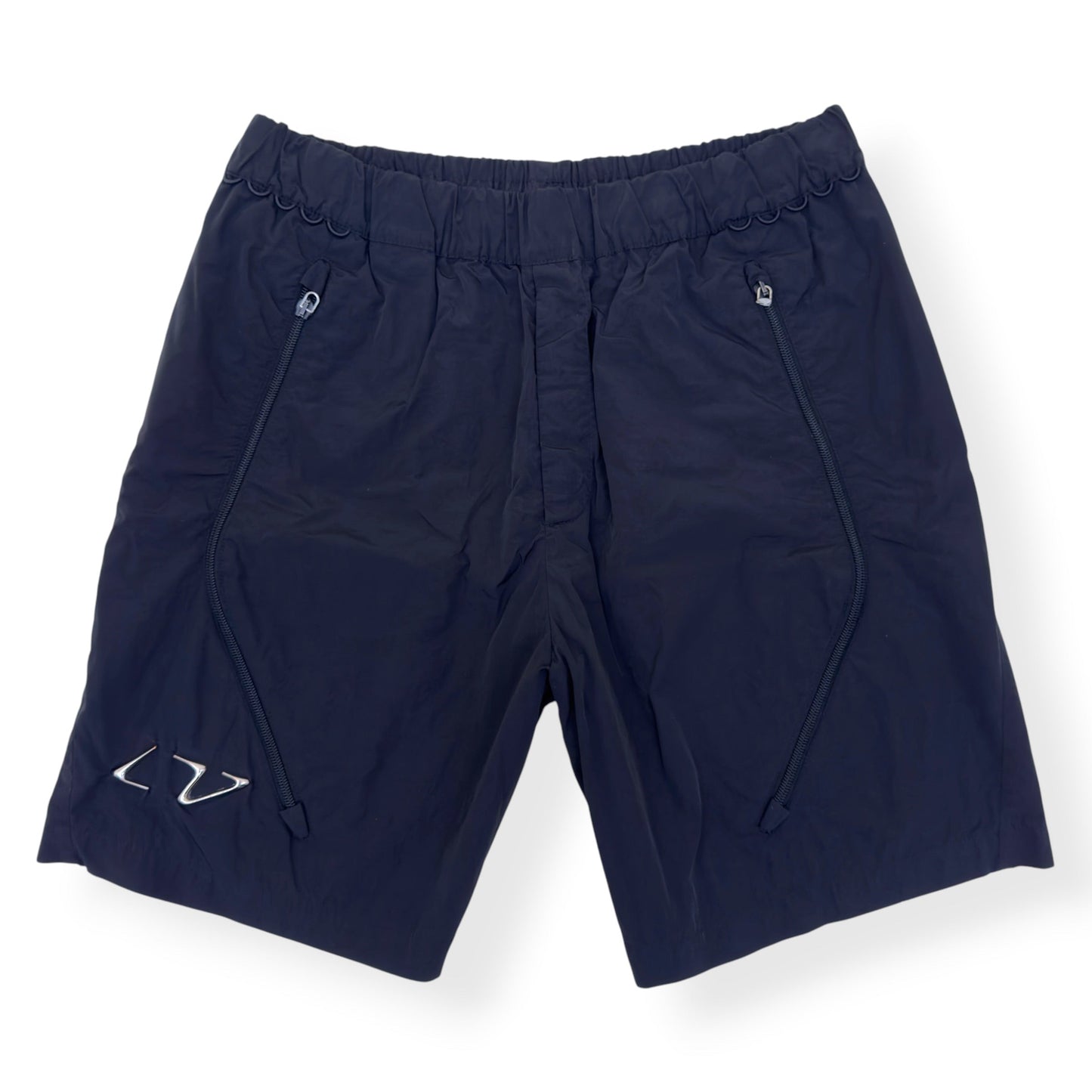 LOUIS VUITTON 2054 NYLON SWIM SHORTS BLACK / SILVER 44 / M | Medium, Black