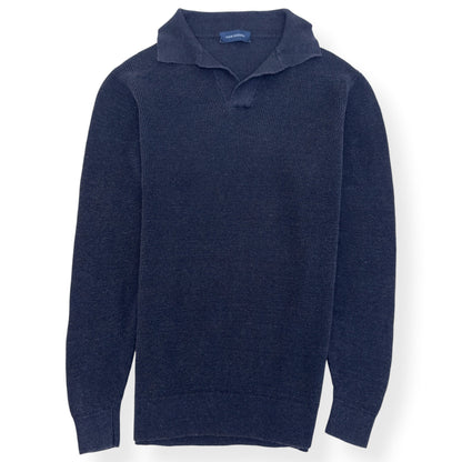 THOM SWEENEY SKIPPER POLO CHARCOAL L | Large, Charcoal