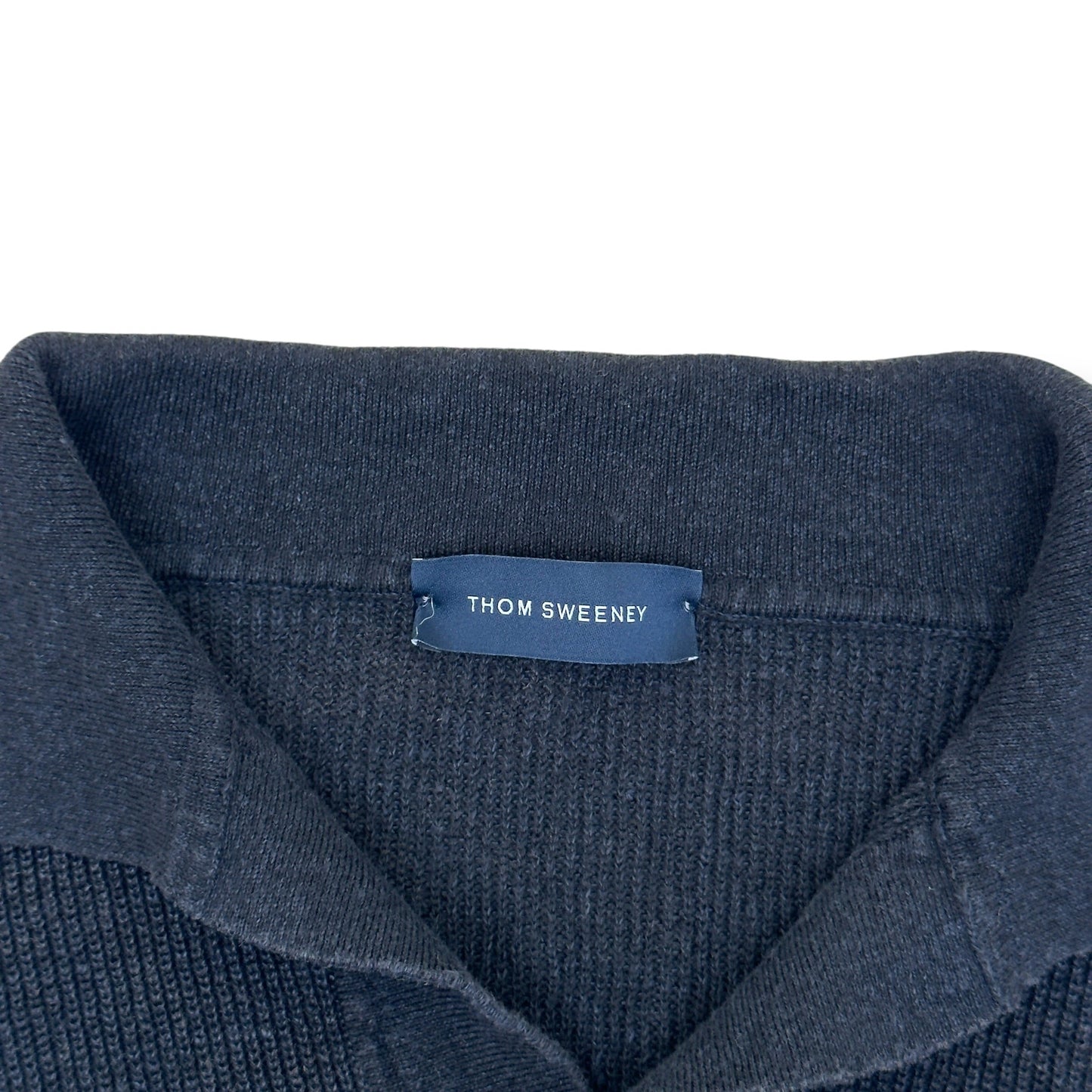THOM SWEENEY SKIPPER POLO CHARCOAL L | Large, Charcoal