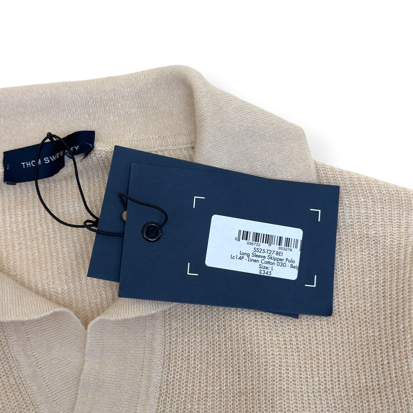 THOM SWEENEY SKIPPER POLO BEIGE L | Large, Beige
