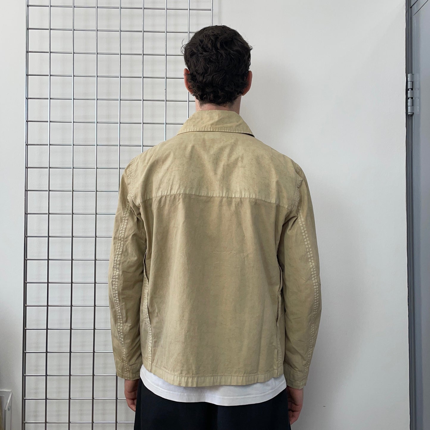 C.P. Company Beige SS03 Wax Harrington Jacket | X-Large, Beige