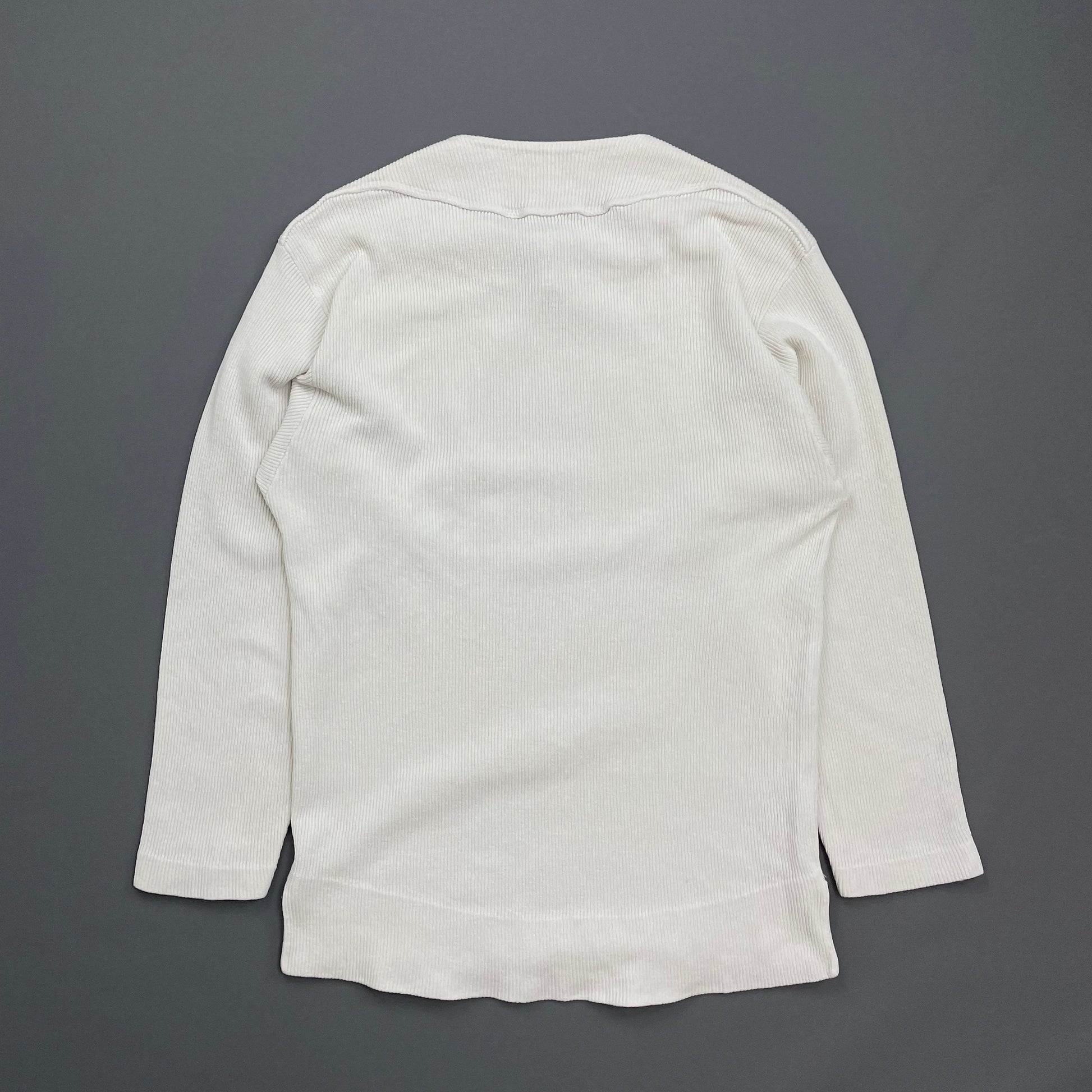 Stone Island White 80s Marina Cotton Fine-Rib Boat Neck Jumper | Medium, White