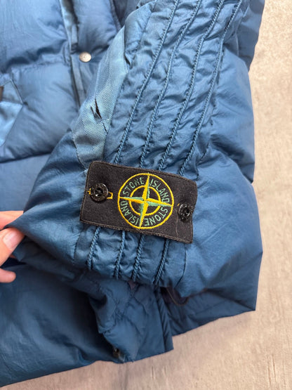 Stone Island Blue Opaque Nylon Tela Down Gilet