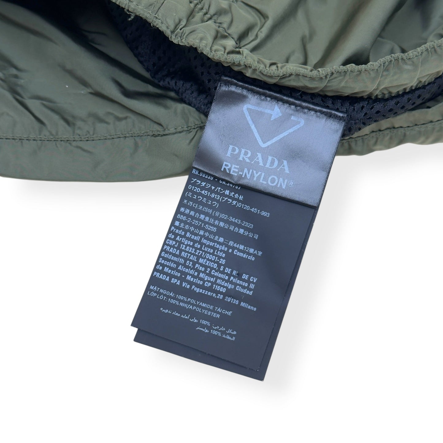 PRADA RE-NYLON LOGO PLAQUE SWIM SHORTS GREEN 56 / XL | XL, Green