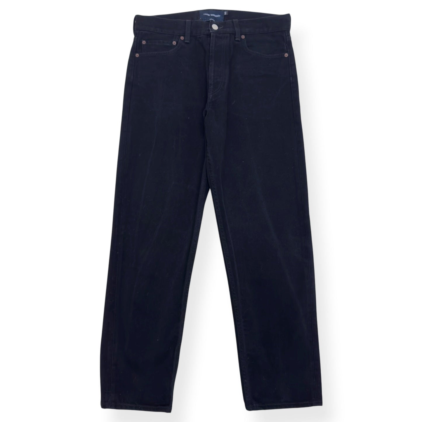 THOM SWEENEY DENIM EASY FIT JEANS BLACK 32 / M | Medium, Black