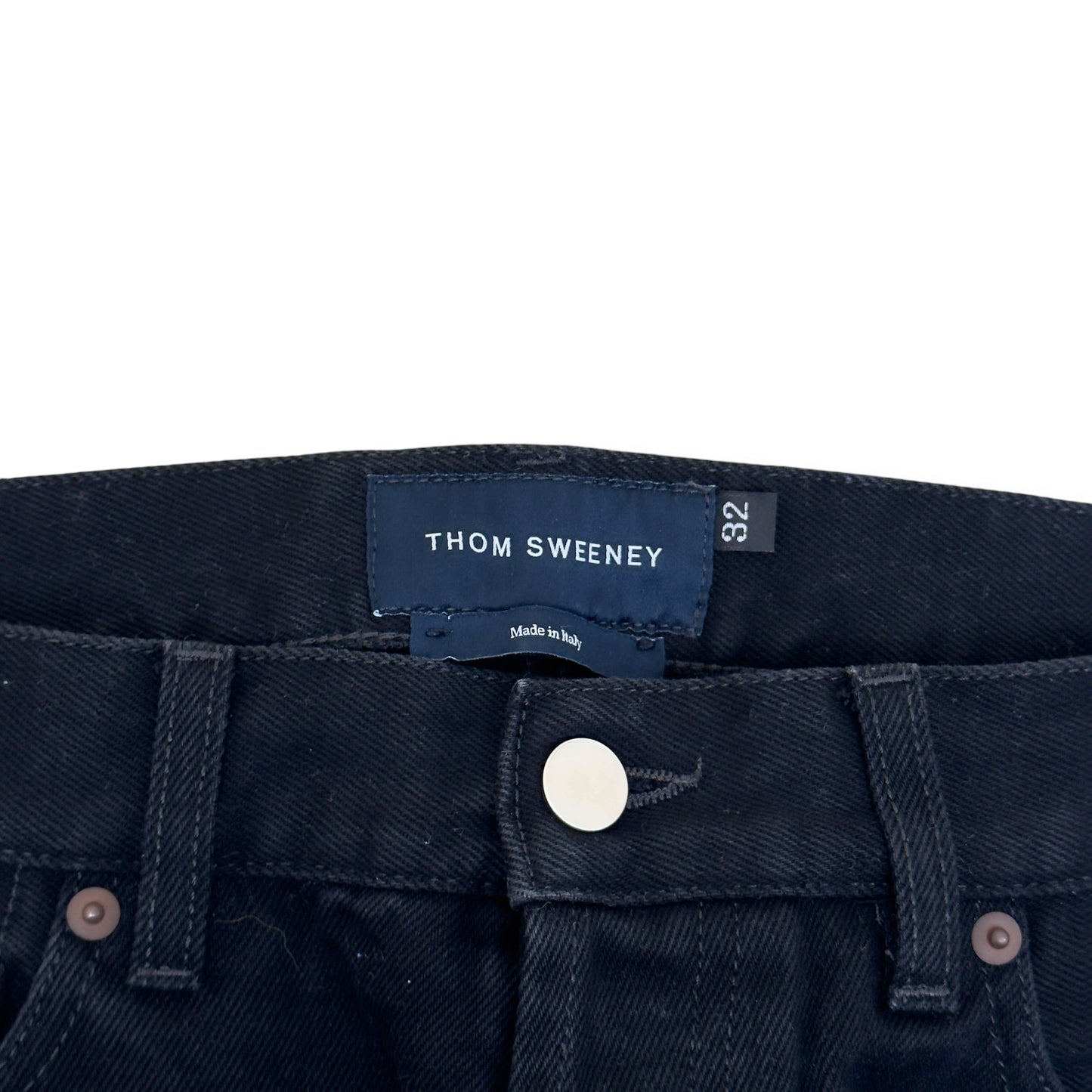 THOM SWEENEY DENIM EASY FIT JEANS BLACK 32 / M | Medium, Black