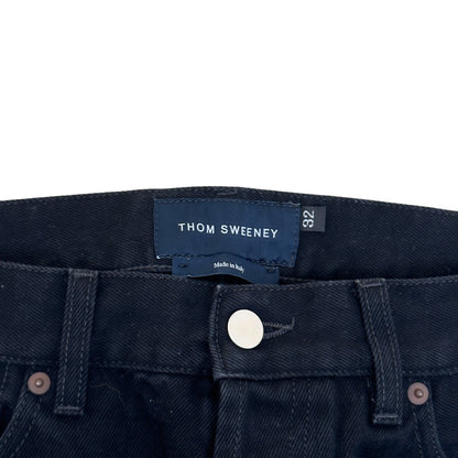 THOM SWEENEY DENIM EASY FIT JEANS BLACK 32 / M | Medium, Black