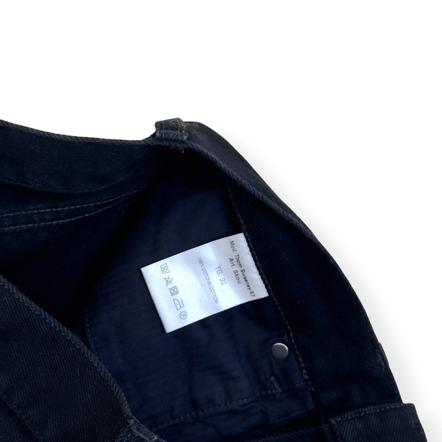 THOM SWEENEY DENIM EASY FIT JEANS BLACK 32 / M | Medium, Black