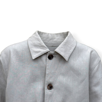 THOM SWEENEY LINEN BESPOKE BUTTON-UP JACKET STONE 50 / M | Medium, Stone