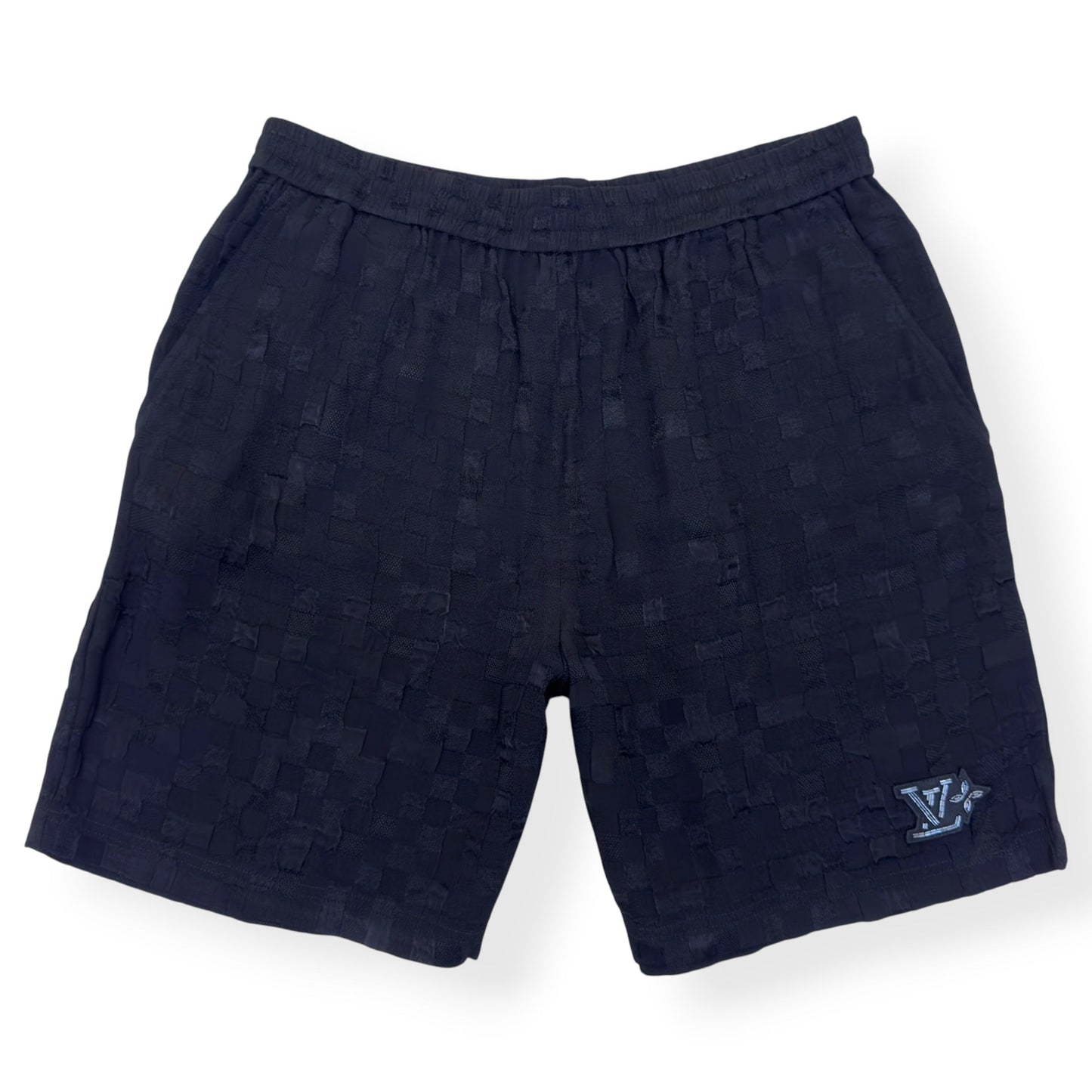 LOUIS VUITTON DAMOFLAGE SILK SHORTS BLACK 52 / XL | XL, Black