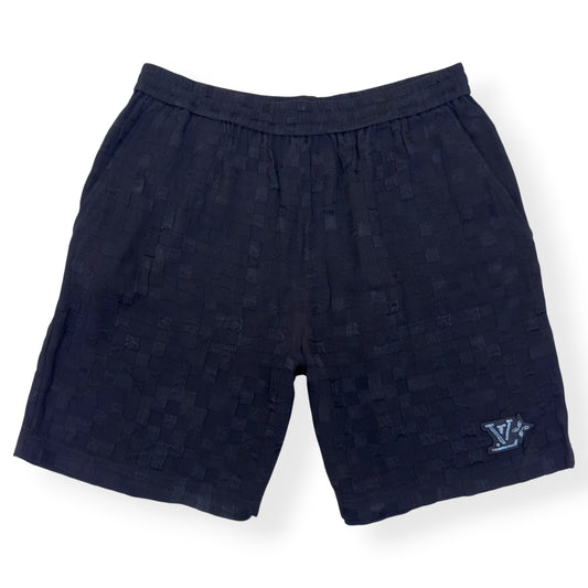 LOUIS VUITTON DAMOFLAGE SILK SHORTS BLACK 52 / XL | XL, Black