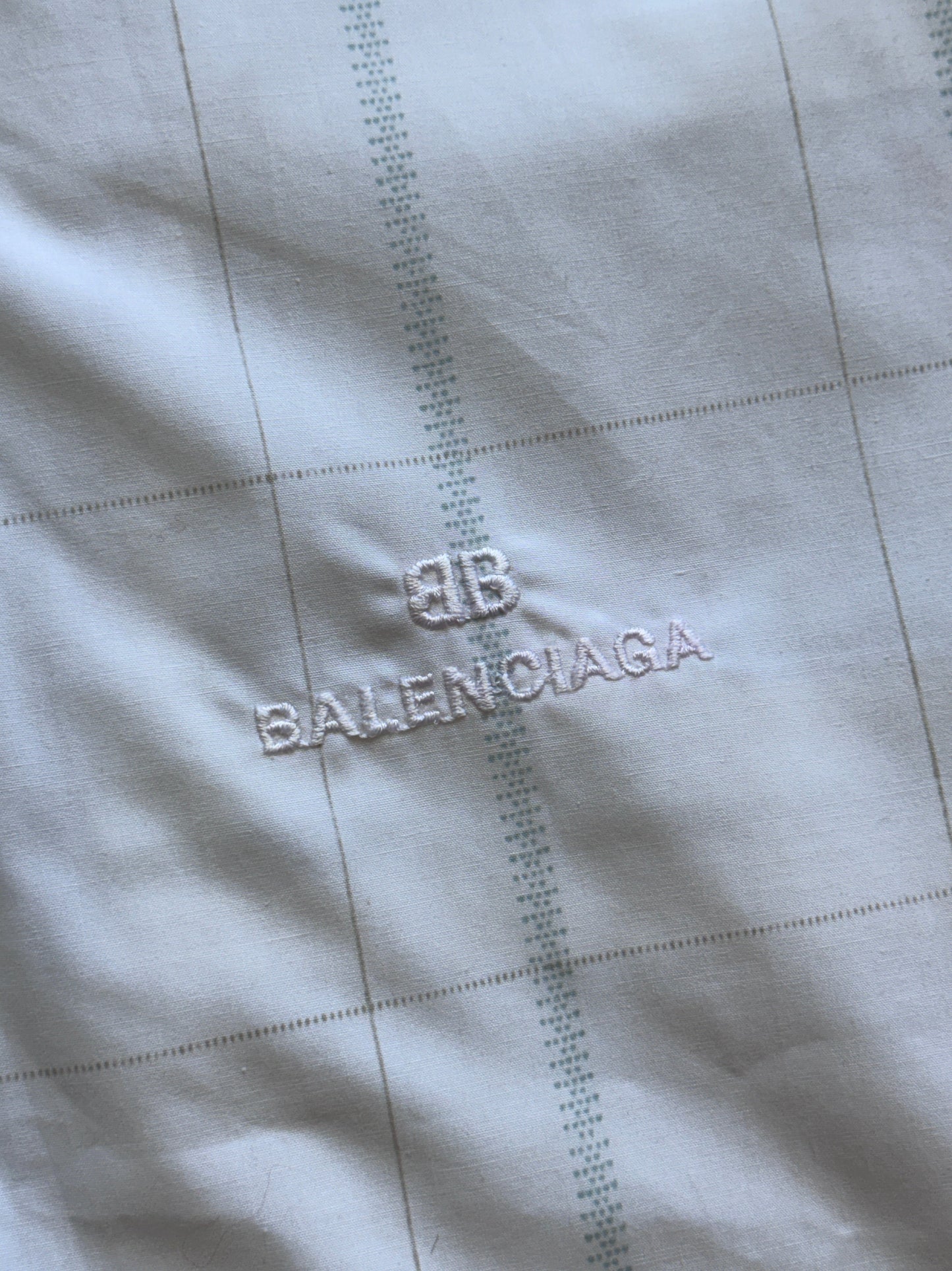 Balenciaga Grid Print Lightweight Bomber Jacket. FA : 276 | LARGE, Multicoloured