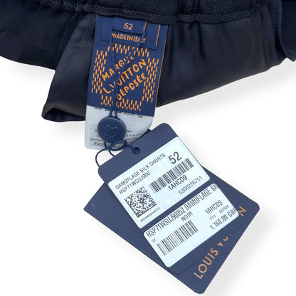 LOUIS VUITTON DAMOFLAGE SILK SHORTS BLACK 52 / XL | XL, Black