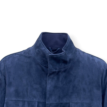 THOM SWEENEY SS25 SUEDE FIELD JACKET NAVY 52 / L | Large, Navy