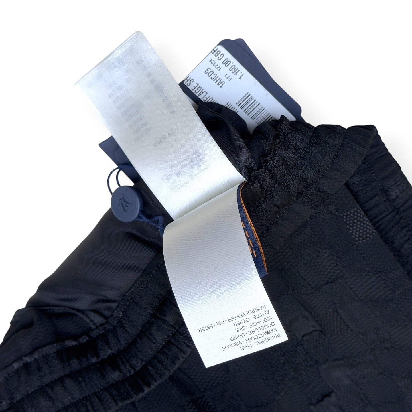 LOUIS VUITTON DAMOFLAGE SILK SHORTS BLACK 52 / XL | XL, Black